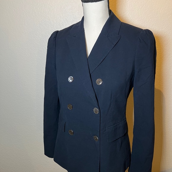 Rebecca Taylor tailored Blazer Jacket Navy size M - Picture 11 of 12